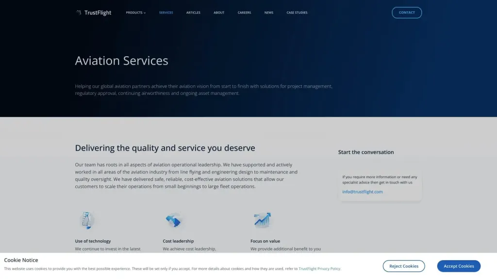 Total AOC Solutions website screenshot