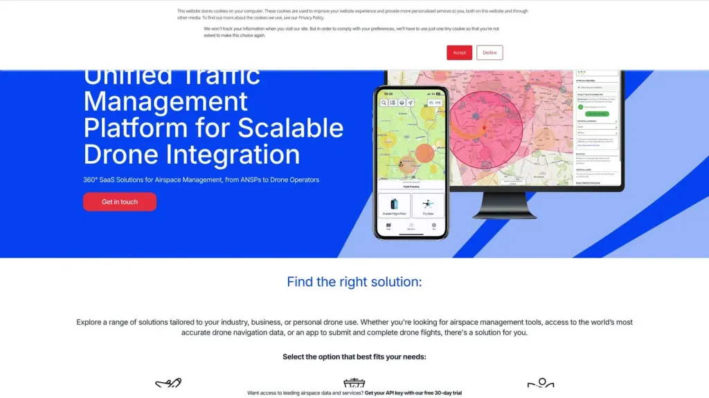 Altitude Angel website screenshot