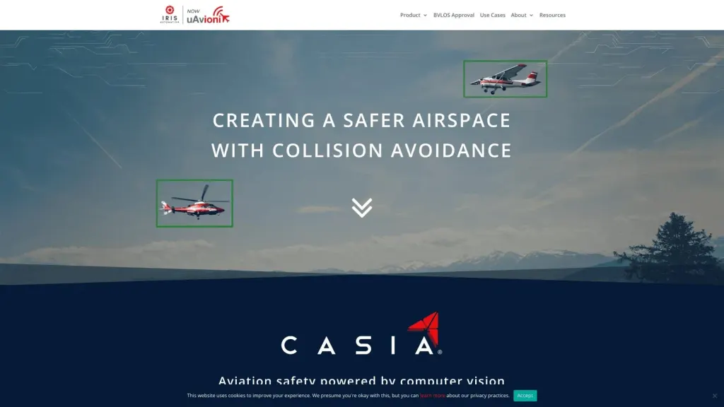 Iris Automation website screenshot
