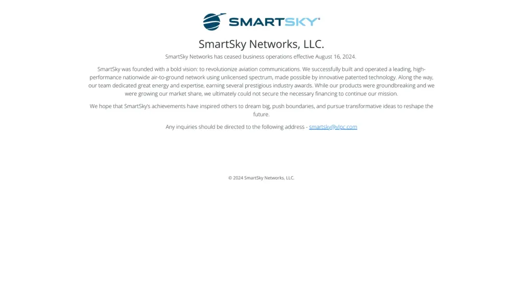 SmartSky Networks website screenshot
