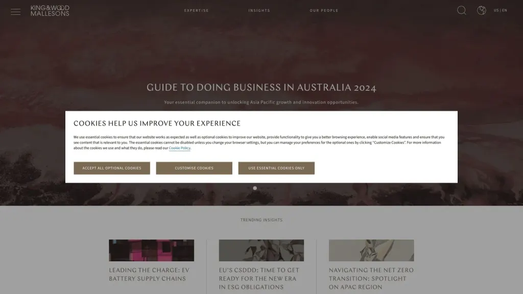 King & Wood Mallesons (China) website screenshot