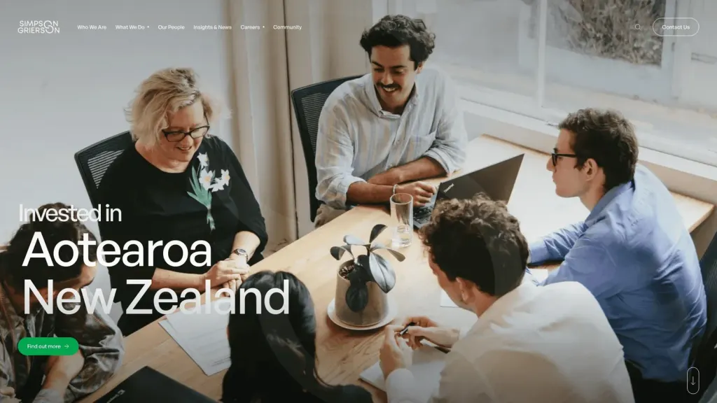 Simpson Grierson website screenshot