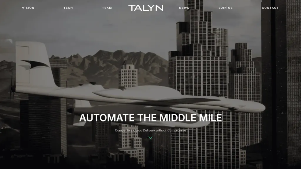 Talyn Air website screenshot