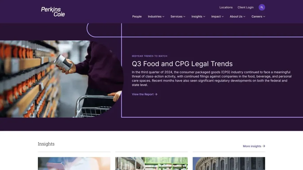 Perkins Coie LLP website screenshot