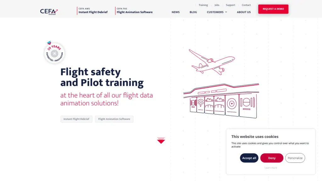 CEFA Aviation website screenshot