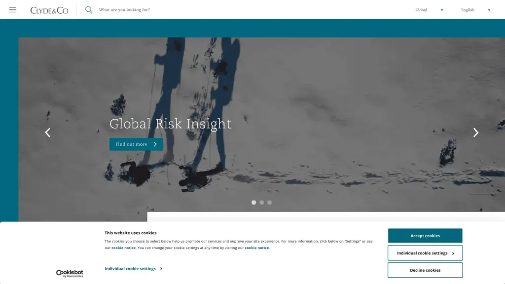 Clyde & Co US LLP website screenshot