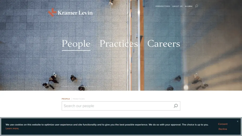 Kramer Levin Naftalis & Frankel LLP website screenshot