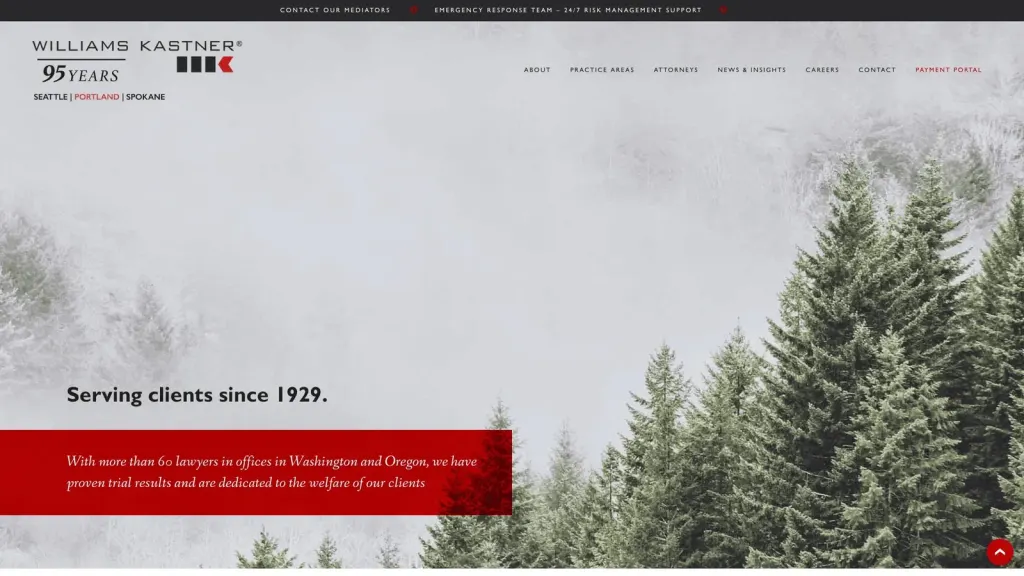 Williams Kastner website screenshot