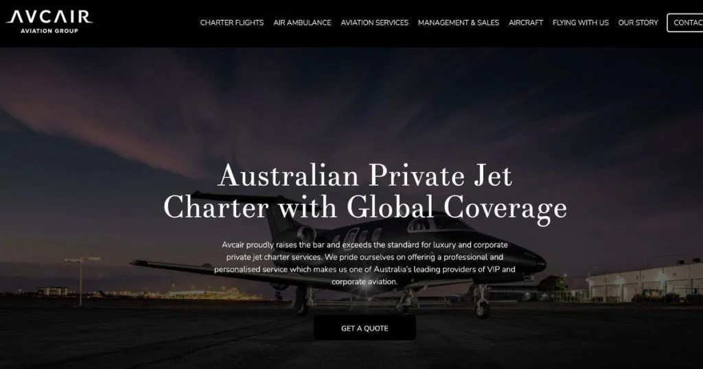 Avcair-  Australia's Ultimate Luxury private jet company