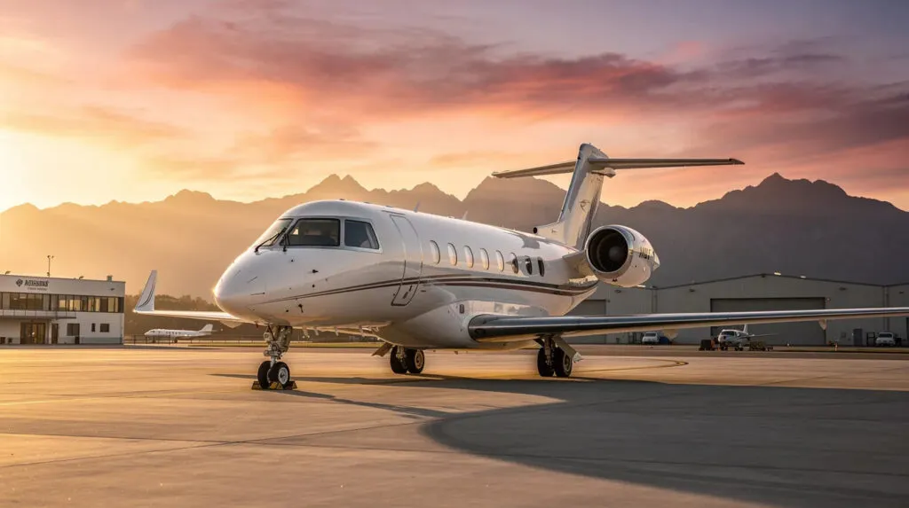 Embraer Phenom 300 light jet departure