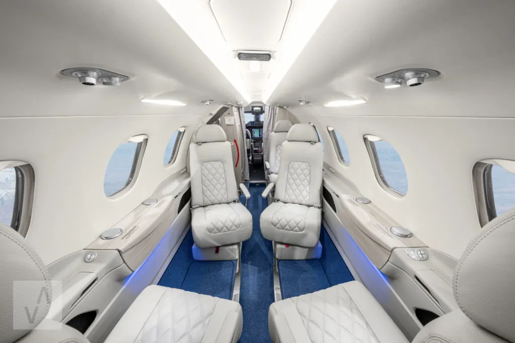 Embraer Phenom 300 luxury cabin interior