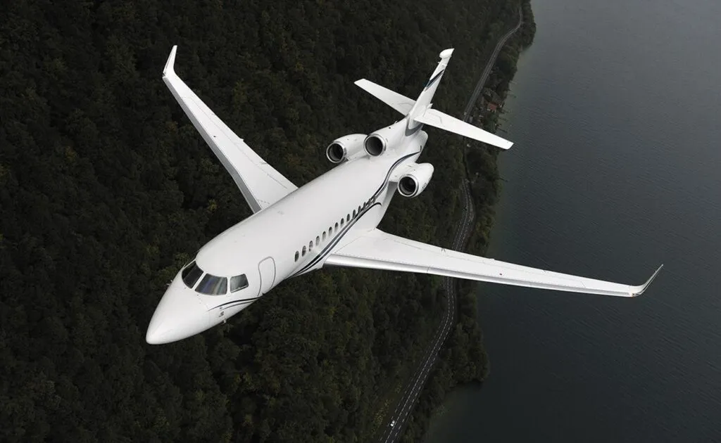 ultra-long-range private jet departure