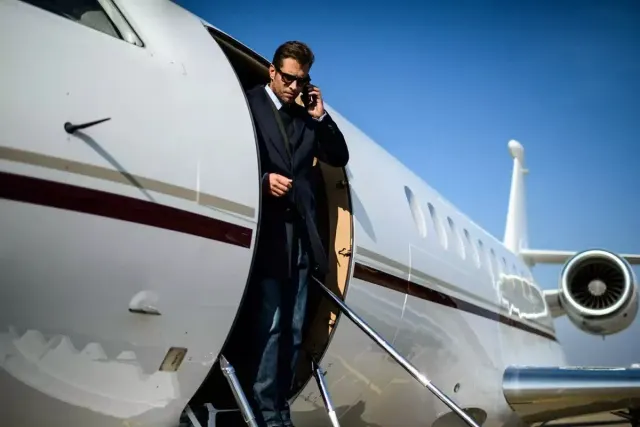 Boarding at a private terminal