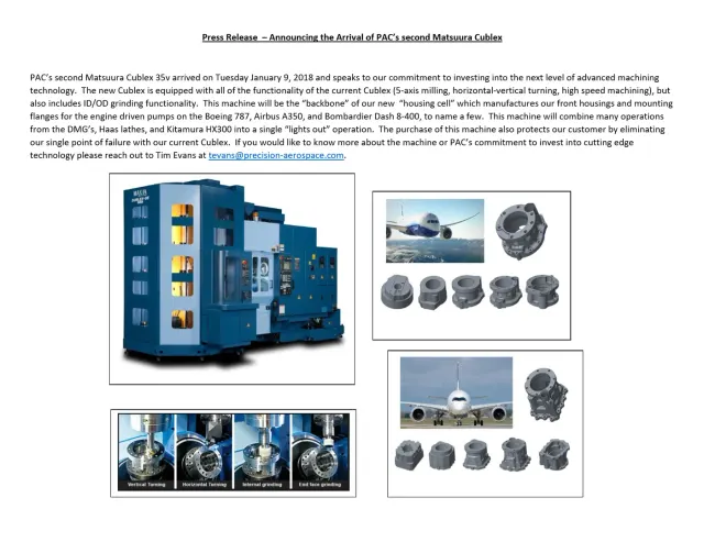 Photo: Precision Aerospace, from the company website