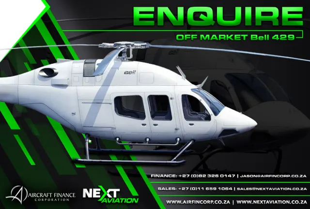 Bell 429 helicopter, off market, white