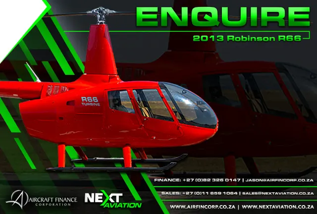 2013 Robinson R66 helicopter for sale, red