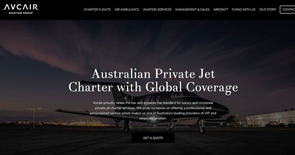 Avcair-  Australia's Ultimate Luxury private jet company