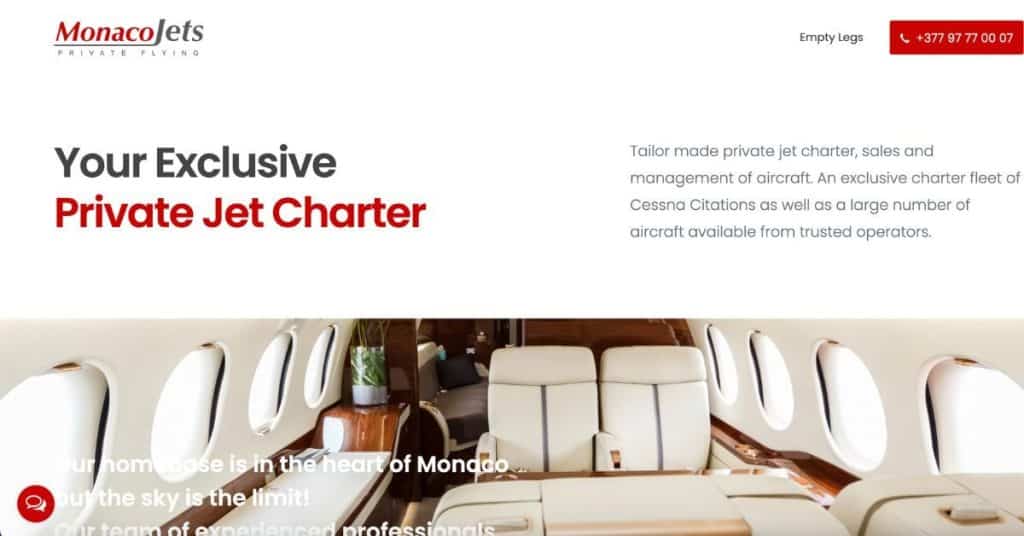 3 Private jet companies in Monaco - Exclusive Private Jet Operators 2 Monaco jets is one of the best Private jet companies in Monaco