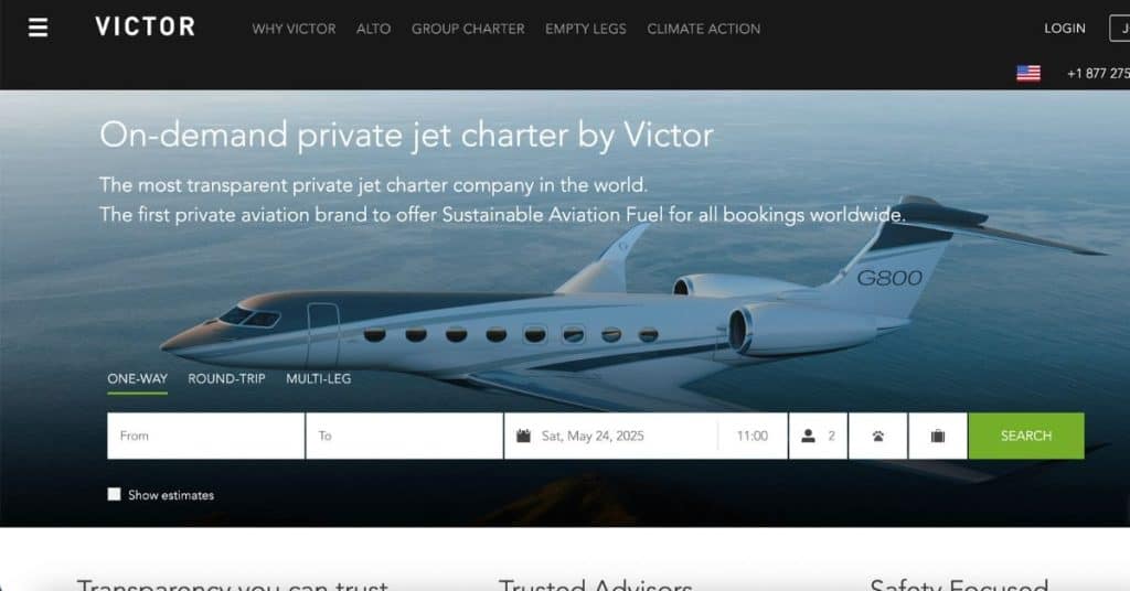 Victor Aviation - best private jet companies in London