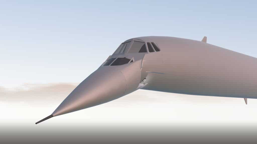 supersonic aircraft adjustable droop nose mechanism