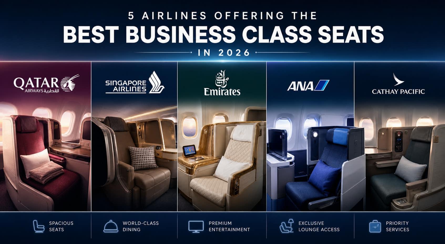 5 Airlines Offering the Best Business Class Seats in 2026