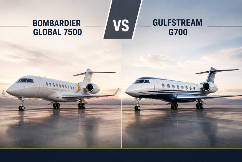 Bombardier Global 7500 vs Gulfstream G700: Ultimate Private Jet Showdown 1 Bombardier Global 7500 vs Gulfstream G700 ultra luxury business jets